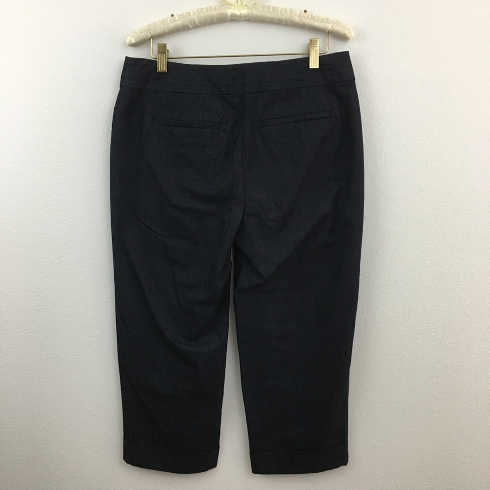 Ann Taylor | Navy Curvy Denim Cropped Pants - Picture 3 of 9